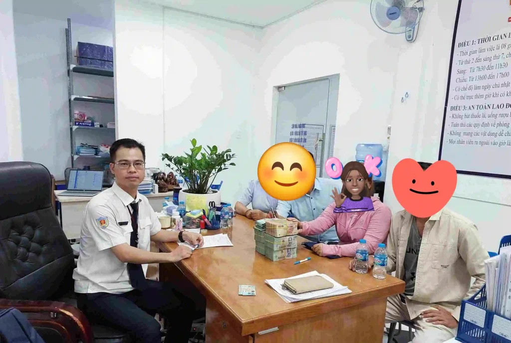 Lập vi bằng tại Quận 11, TP.HCM 1 Thừa phát lại đang lập vi bằng giao nhận tài sản tại quận 11, tphcm